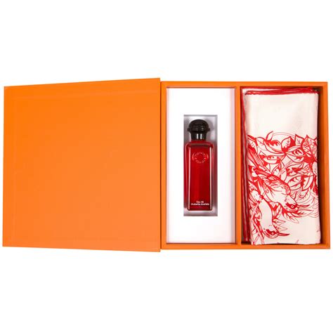 hermes eau de rhubarbe ecarlate cologne|Hermes rhubarb gift set.